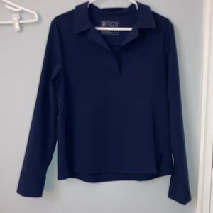 Figs scrub top. Medium long sleeve. Navy
